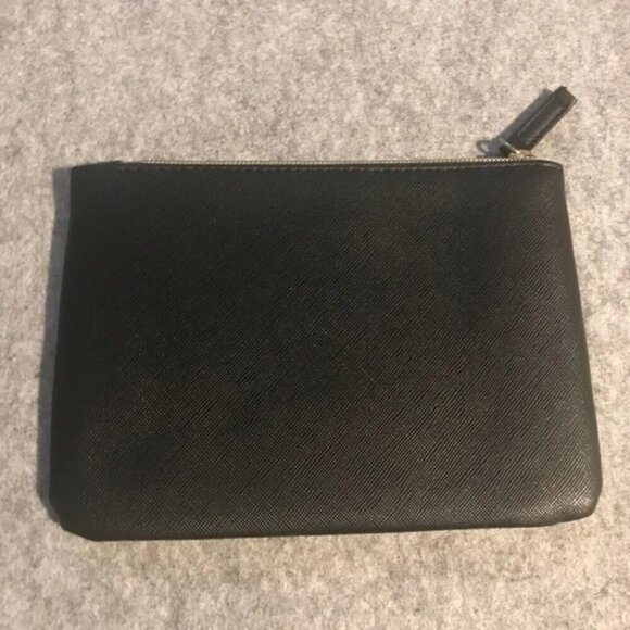 Small Harry Potter zipper pouch ~ Hogwarts Crest HP makeup cosmetic bag black - Picture 2 of 3